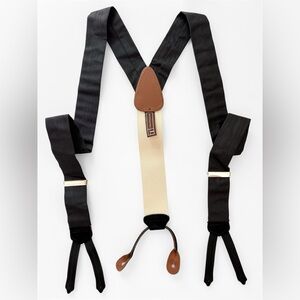 Rare Trafalgar Suspenders Black Ribbon Formal Button Sides Big & Tall NBA Player